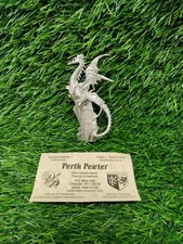 Perth Pewter Dragon on Rocks w/ Crystals James Lane Casey Limited S249