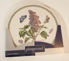 Set Of 4 Round Pimpernel Portmeirion Table Botanic Garden Place Mats New Sealed