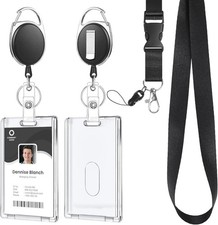Lanyards for ID Badges Retractable ID Badge Holder with Breakaway Lanyard Heavy