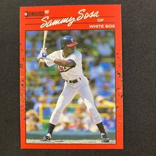 Sammy Sosa 1990 Donruss Rookie Card #489 MLB Chicago White Sox