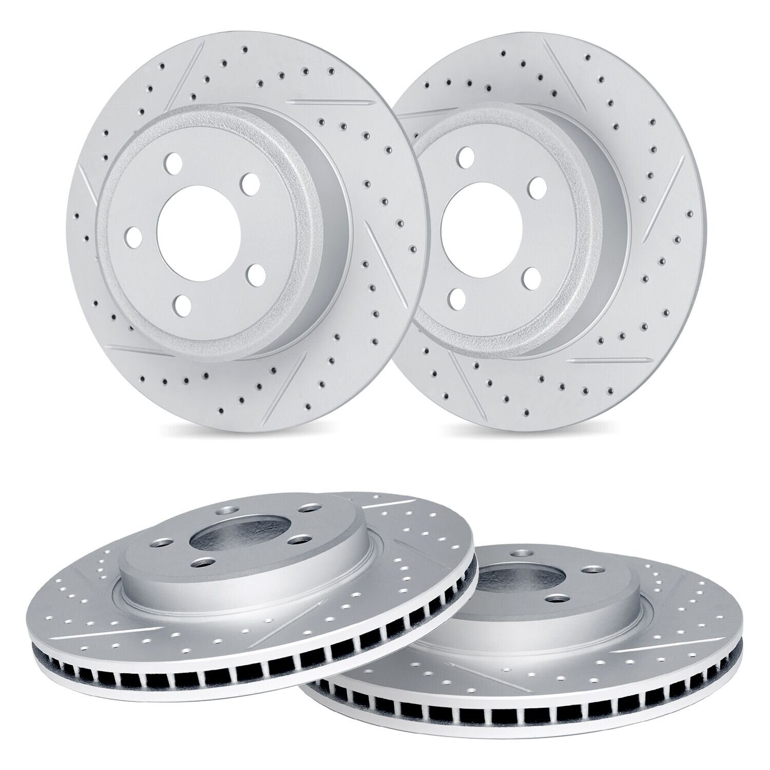 For Honda Clarity 17-21 Drilled & Slotted Front & Rear Brake Rotor Set