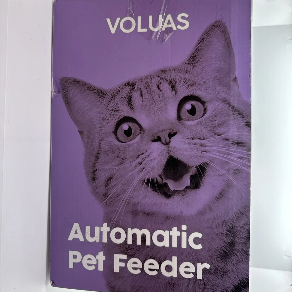 Alimentadores automáticos para gatos VOLUAS - Alimentador programado para mascotas para gatos y perros con comida seca Foto 2 de 4