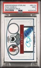 2006 Bowman Sterling Cole Hamels Autograph Relic Rookie Card - PSA 9 ?. rookie card picture