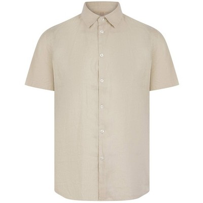 Seinse Camicia Short Sleeve Linen Shirt | Beige | S, M, L, XL, XXL, 3XL