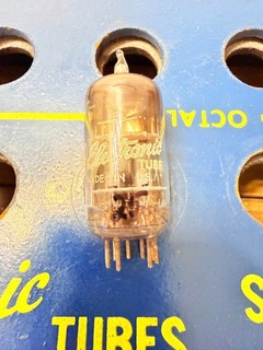 GE 12AY7 Box Plate Tested Like NOS Tube
