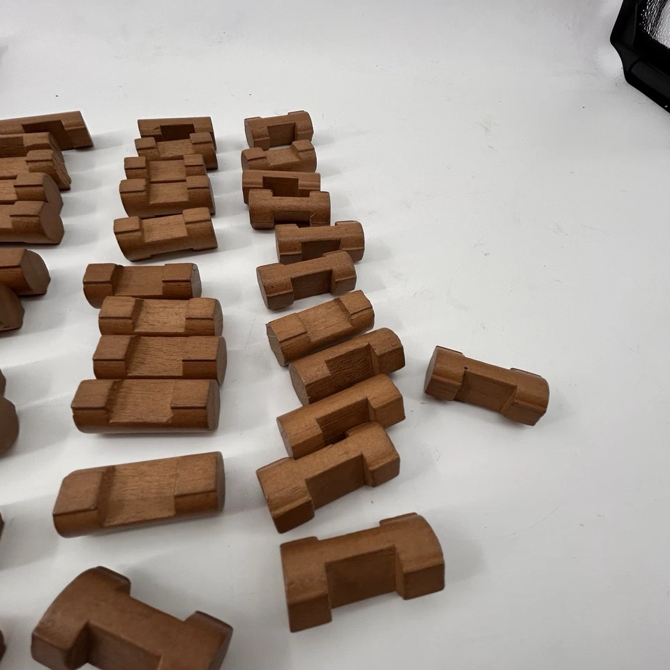 Lots of Lincoln logs house building blocks including wood truss And Trees - Image 4 of 4