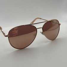 Fossil Sunglasses Rose Gold Metal Frame Gradient Brown Aviator Women s Fashion