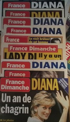 Lady DIANA Plakate FRANKREICH SONNTAG (x9).