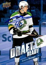Antonio Stranges - Signed 2019-20 Upper Deck CHL Draft Ready Card #DR-17