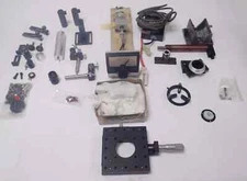 ASSORTED LOT OF LENSES AND LASER EQUIPMENT FROM NEWPORT, THORLABS, MELLES GRIOT