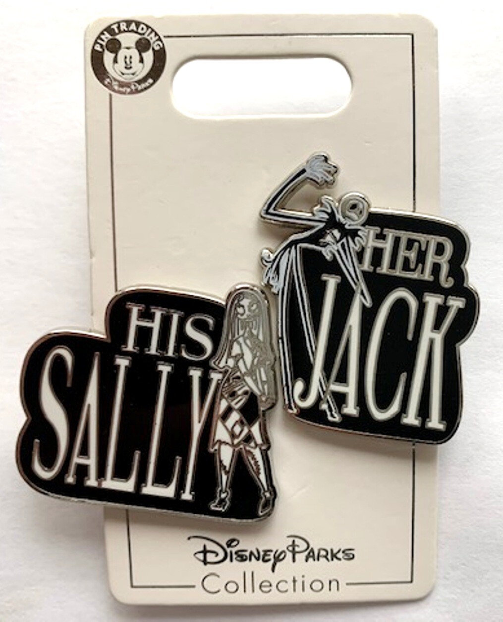 DISNEY PARKS NIGHTMARE BEFORE CHRISTMAS HIS SALLY AND HER JACK TWO PIN SET