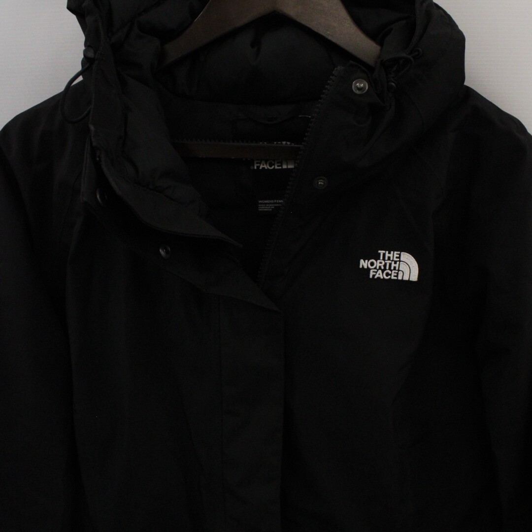 Women's THE NORTH FACE Black Hooded Quilted Longline Coat Size L N14