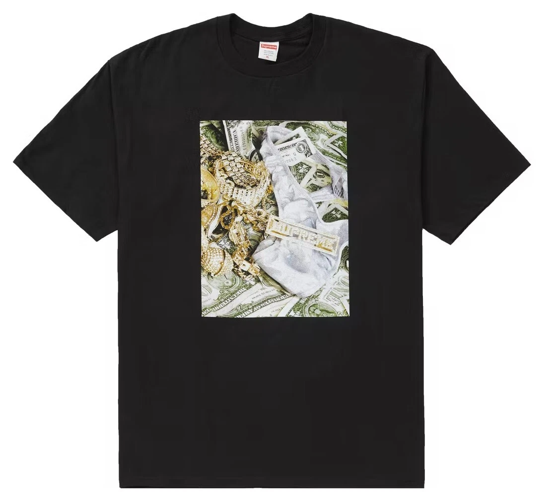 SUPREME :) T SHIRT SS20 Bling noir MOYEN 100% NEUF AUTHENTIQUE JAMAIS OUVERT