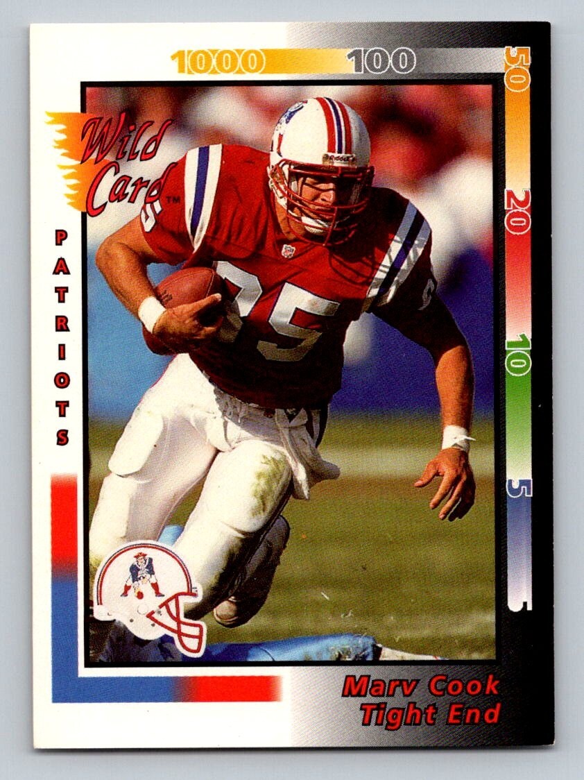 1992 Wild Card Marv Cook #123 New England Patriots