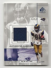 2001 SP Game Used Edition AZ-ZAHIR HAKIM Authentic Fabric GU Jersey Relic Rams