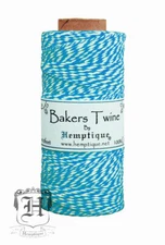 Hemptique Cotton Baker's Twine Blue (Aqua tint) 2-Ply 1mm 410 ft 125 m