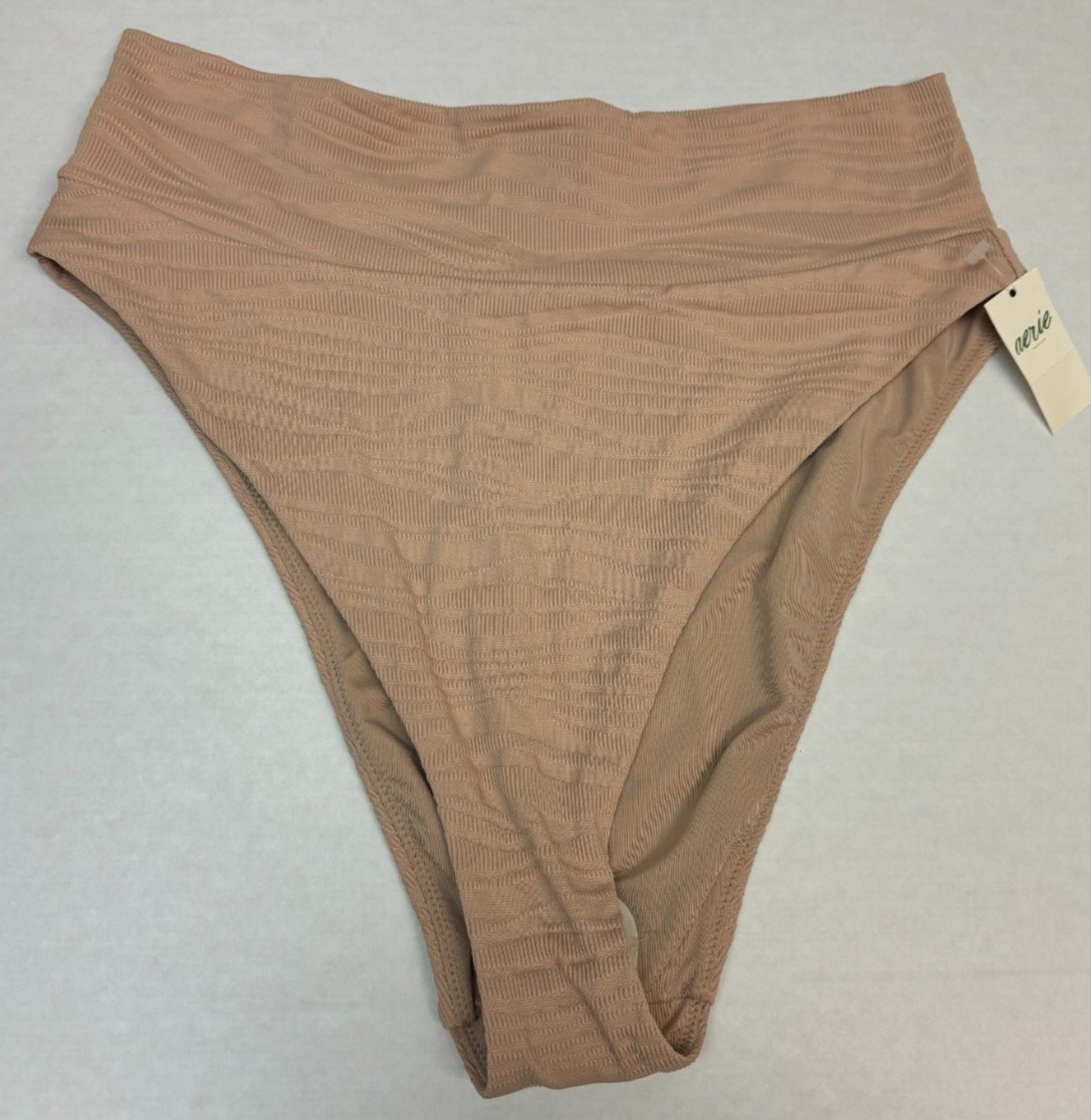 NWT AMERICAN EAGLE AERIE BEIGE SWIM BOTTOMS (SIZE: LARGE)