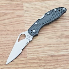 Byrd By Spyderco Meadowlark Folding Knife 2.88" Partly Serrated Steel Blade FRN