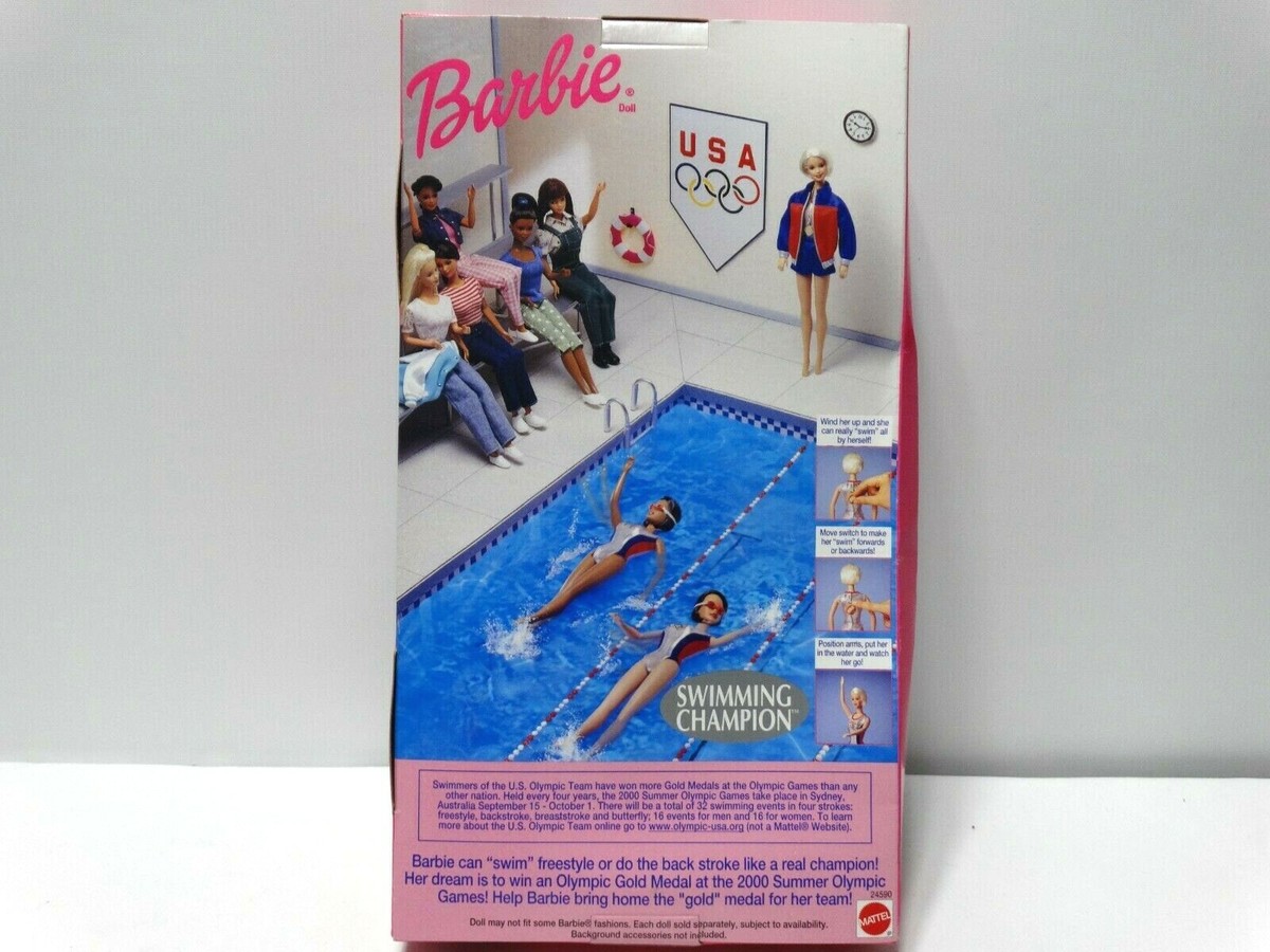 Mattel Sydney Olympics 2000 Swimming Champion Barbie #24590 New