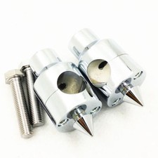 Montant de guidon rond de 1 po en chrome pour Harley Honda Suzuki Yamaha Chopper