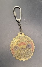VINTAGE 1988-2012 METAL 25 YEAR BRASS CALENDAR KEY CHAIN - K200