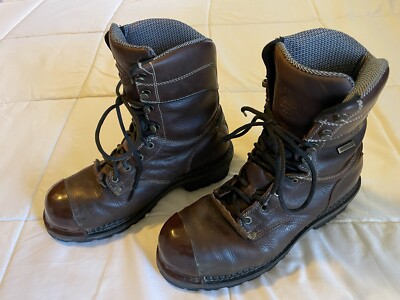 Georgia Boot Men's US 9.5 M Amp LT Waterproof Composite Toe Logger Boots Brown