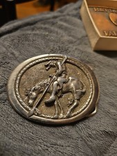 THIS GREAT USA  352 AMERICAN INDIAN ON HORSE BELT BUCKLE