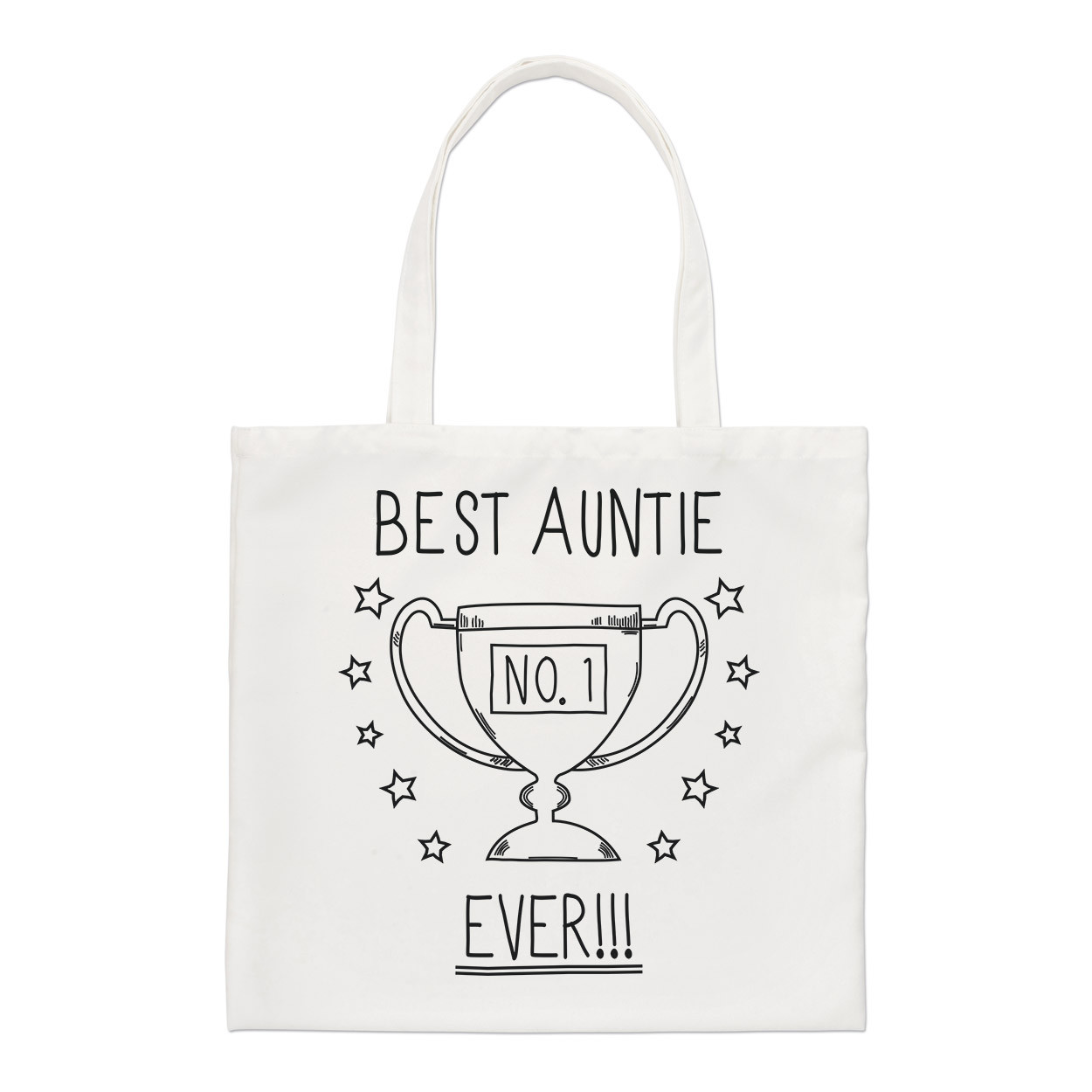 Best Auntie Ever No.1 Trophy Regular Tote Bag Funny Favourite Family