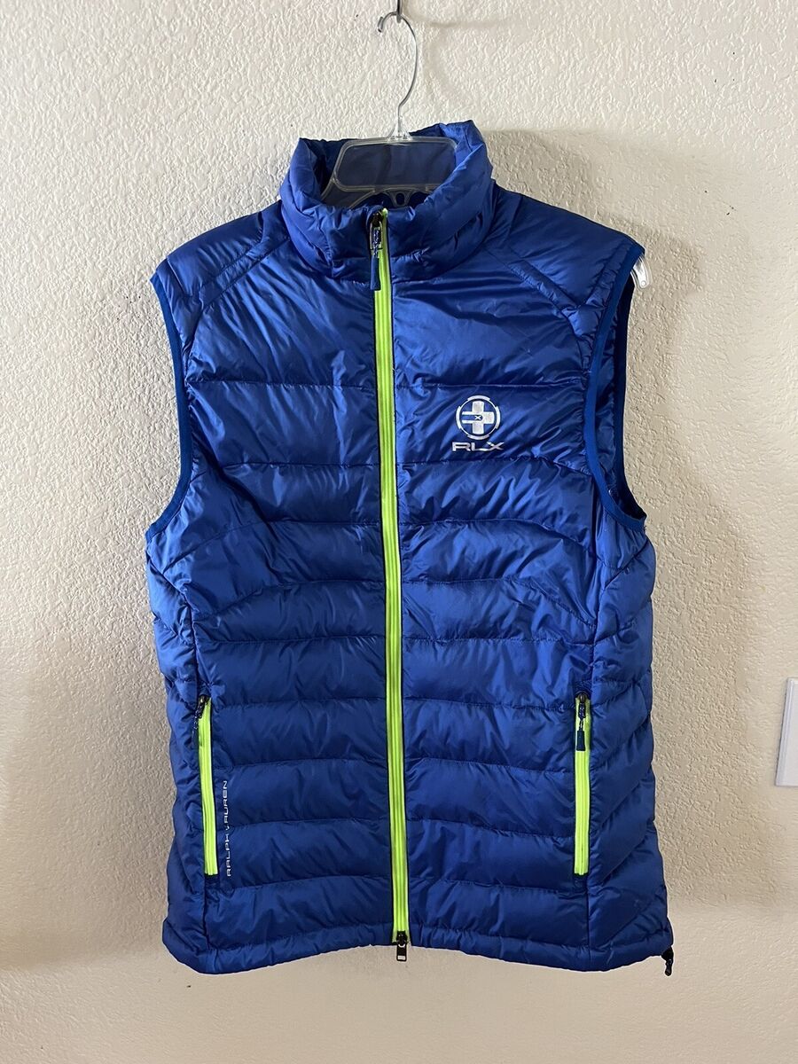 RLX Ralph Lauren Big & Tall Blue Lime Sleeveless Puffer RLX Ralph Lauren Big & Tall Blue Lime Sleeveless Puffer