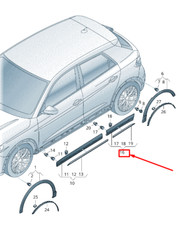Porte arrière et accessoires Audi Q3
