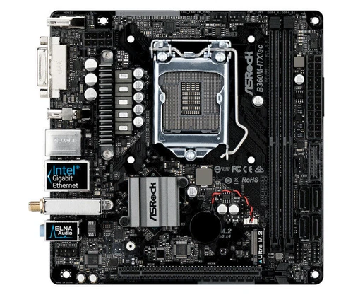 ASRock B360M-ITX/ac Motherboard  Intel B360 LGA 1151 DDR4 M.2 Mini-ITX core HDMI