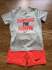 NIKE Dri-Fit Boys Size 6 M Set Shirt Shorts Running The show