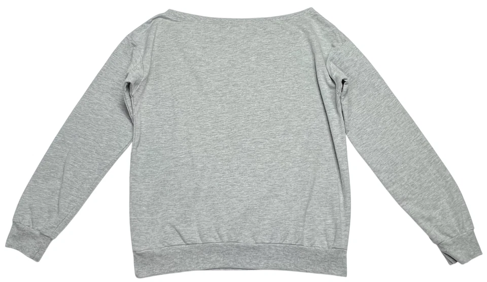 Disney Minnie Mouse Shirt Juniors Womens (L 11/13) Graphic Sweatshirt Boat Neck - Image 3 of 4