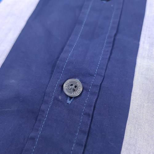 Burberry Brit Shirt Mens Medium Blue Nova Check Plaid Button Long Sleeve Top - Picture 7 of 9
