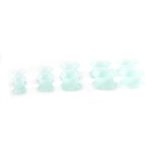 Ear Plugs Tunnels Sold by Pair made of Aqua Soft Thin Silicone Glow in the dark