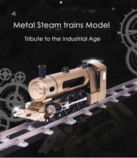 TECHING Toys Gifts 2-Wheel Steam Train Metal CNC Lootive Model Railways Car Kit