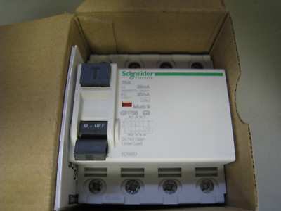 SCHNEIDER 60989 MULTI 9 GFP30 166746 GROUND FAULT PROTECTOR 4P 25A 480/277VAC