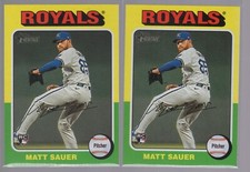 (2) Card Lot -  Matt Sauer Royals  -  2024 Topps Heritage High Number RC
