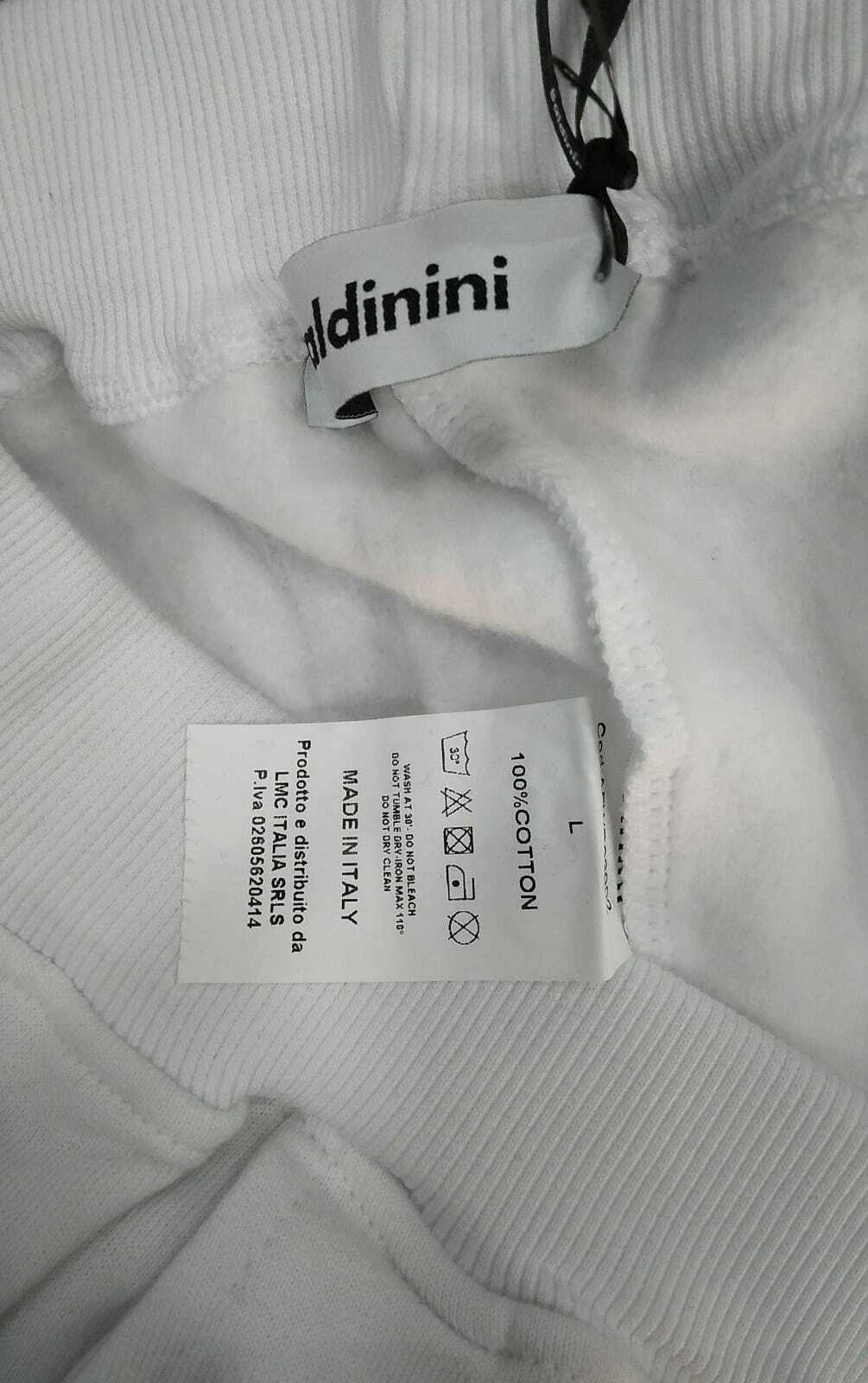 BALDININI SWEATPANTS men man white with black logo size L BLD08ALZ - product detail image 6