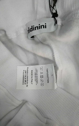 BALDININI SWEATPANTS men man white with black logo size L BLD08ALZ image 6