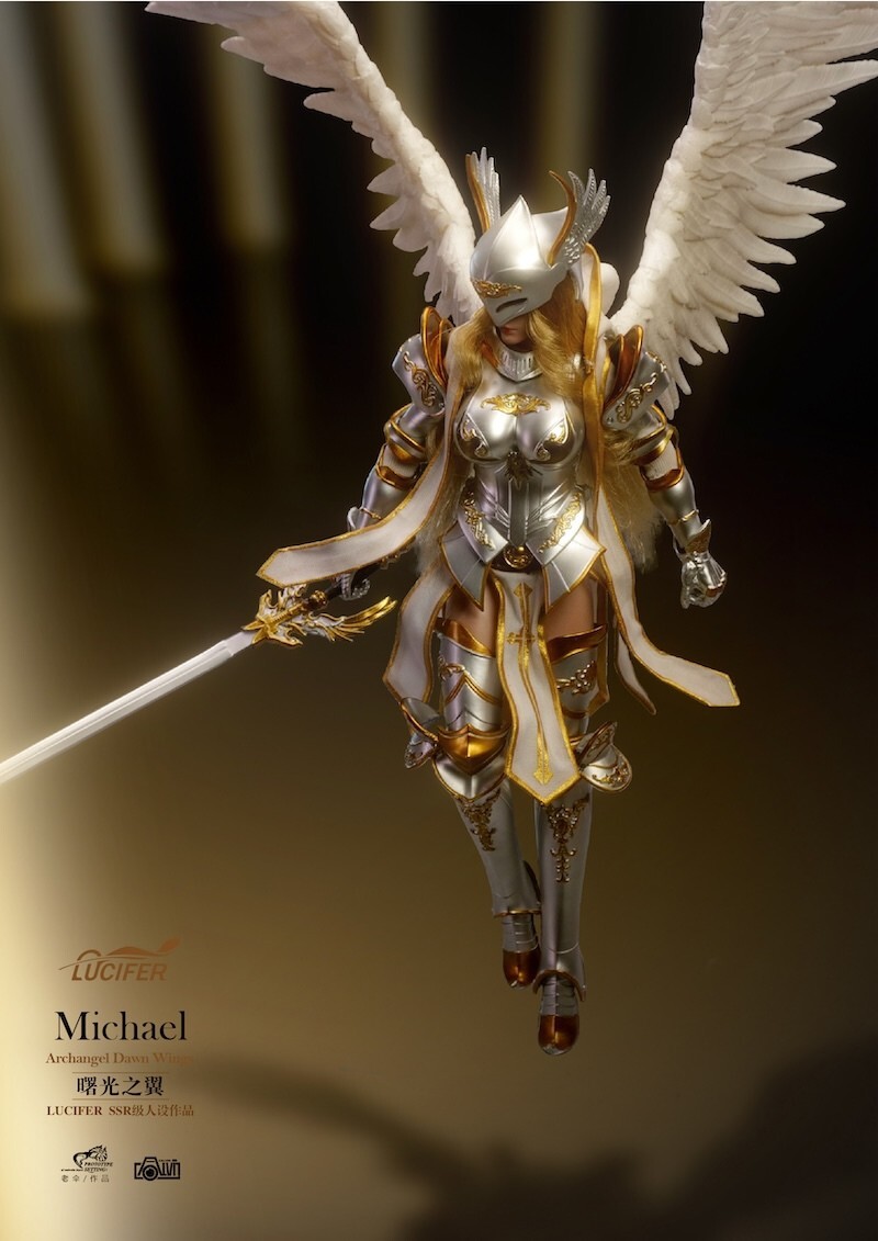 Pre-order Lucifer LXF2311B 1/12 Silver Armor Archangel Collectible
