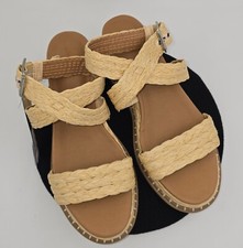 Women's Kayla Wedge Heels with Memory Foam Insole - Universal Thread Beige 7.5