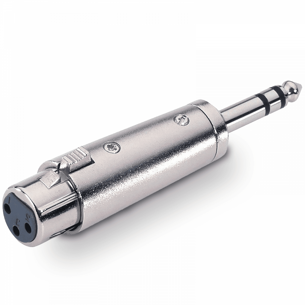 UKDJ 3 Pin XLR Female Socket to 6.35mm Stereo Jack Plug Adaptor PP