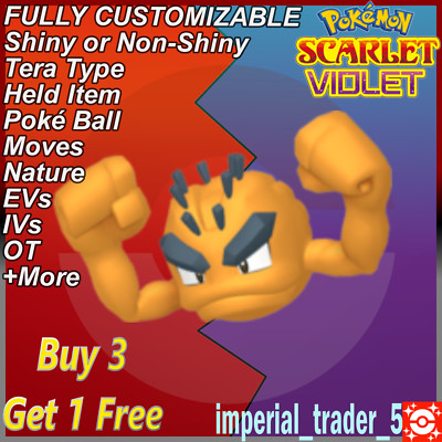Pokémon Scarlet and Violet   Shiny Alolan Geodude   W/ Best 6IV Customizable