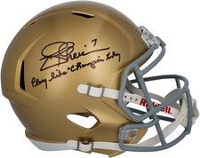 Joe Theismann Notre Dame Fighting Irish Signed Riddell Replica Helmet w/Insc