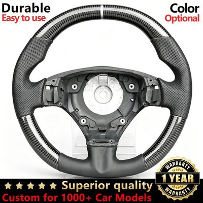 Carbon Fiber Perforated Steering Wheel Fit Maserati Granturismo Quattroporte.