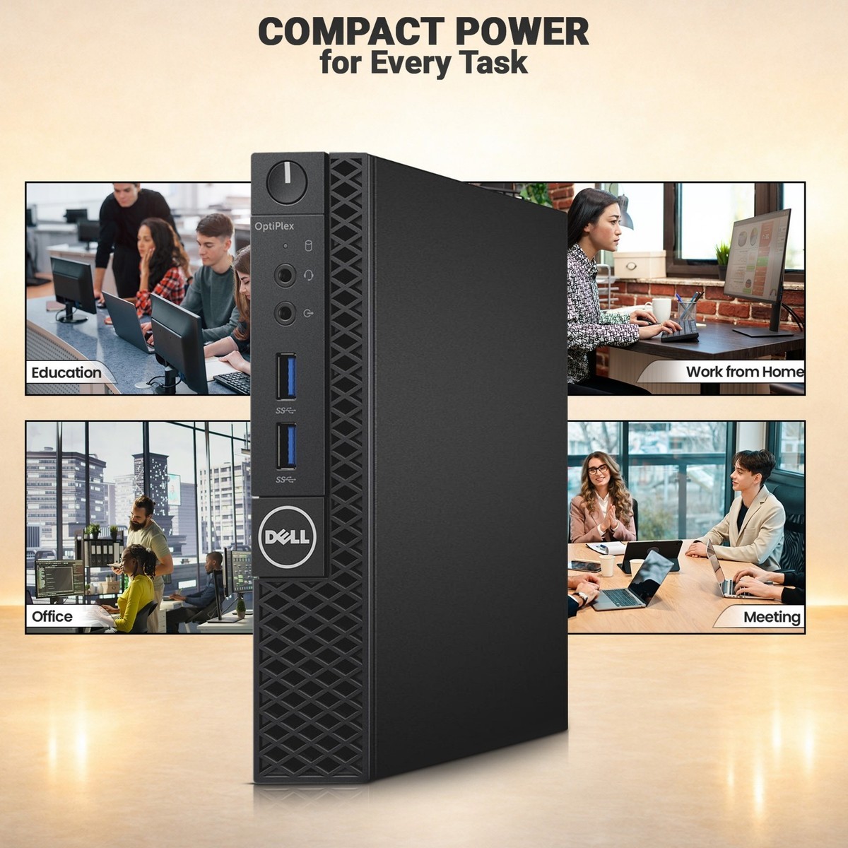 Dell Desktop Mini PC Intel i5-7th, 32GB RAM 1TB SSD Wi-Fi K&M New