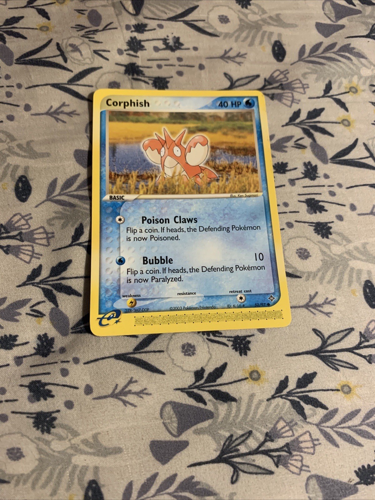 CORPHISH 52/97 - NON-HOLO COMMON - Ex Dragon - 2003 POKEMON CARD 