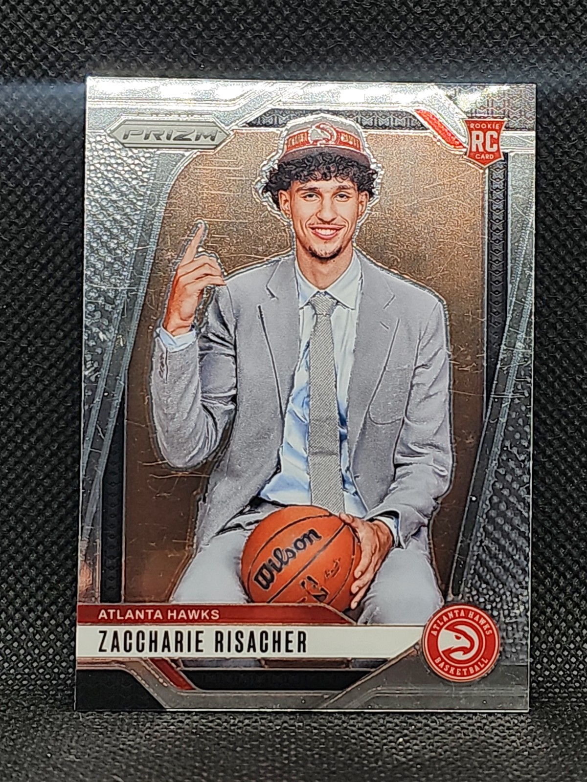 Zaccharie Risacher Rookie Variation 2024-25 Panini Prizm #265 (RC) Atlanta Hawks