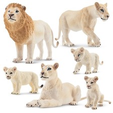 Toymany 6-pcs Lion Animal Figurine, Realistic, Collectible Hand-painted  Toy Set